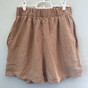 Peplum Co Lana Shorts in XS - Latte
